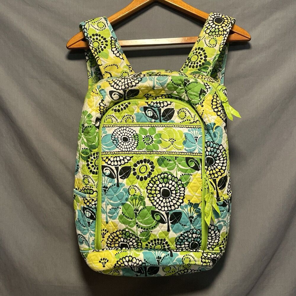 Vera Bradley Limes Up Retired Large Campus Backpack/Laptop Bag Trolley Sleeve